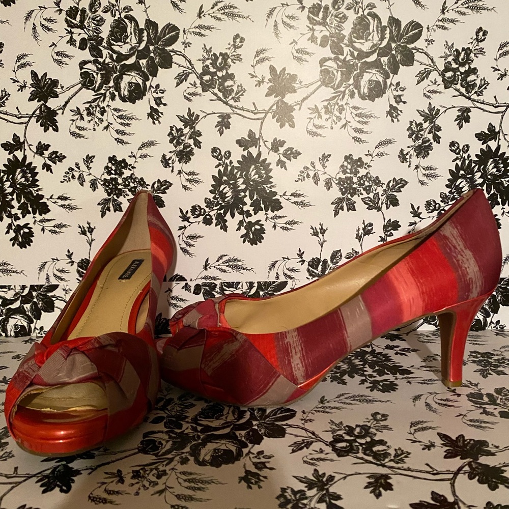 Alex Marie pink multi heel sz 10